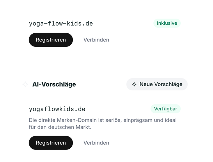 Screenshot: Domain-Setup